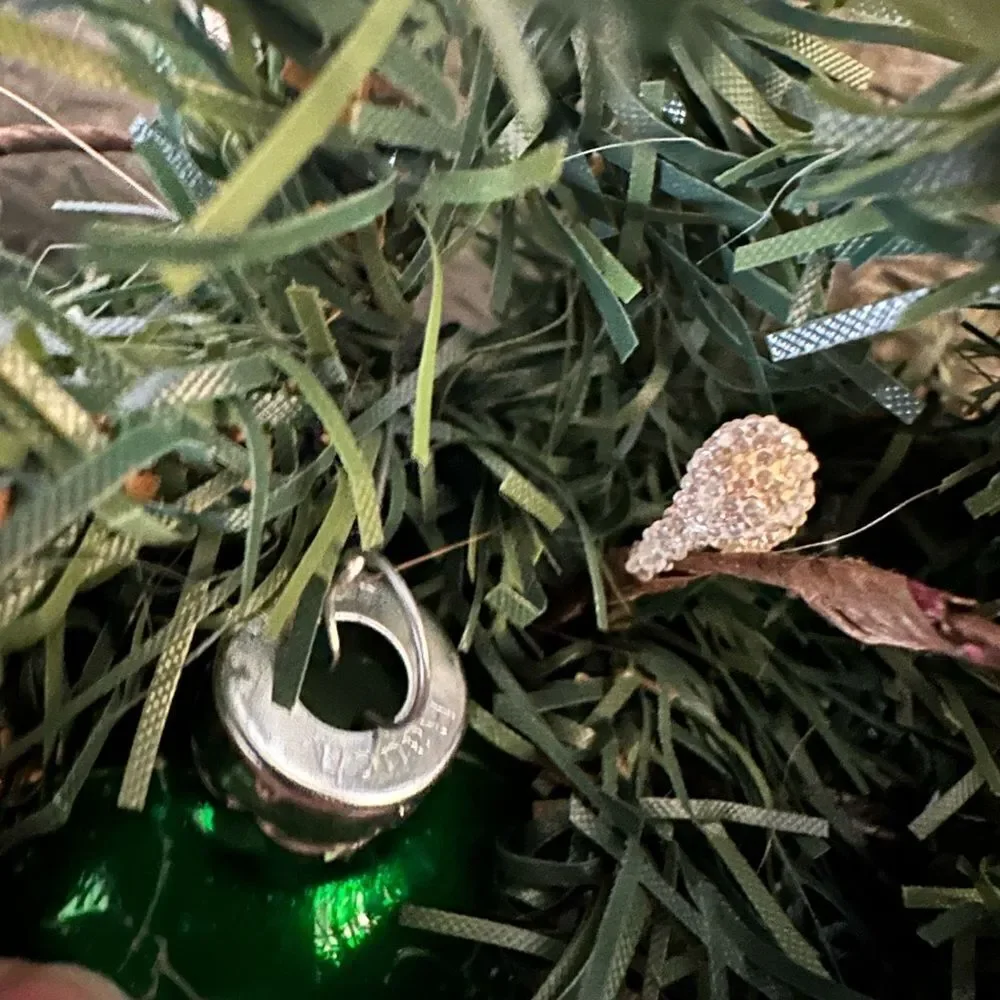 Vintage Christmas Ornaments Pink Gold Angel Holiday Wreath